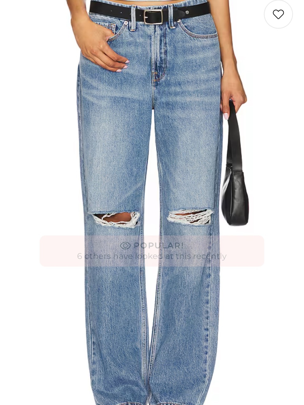 Good American! Light Blue Distressed Wide-Leg Jeans for Women! New! 16
